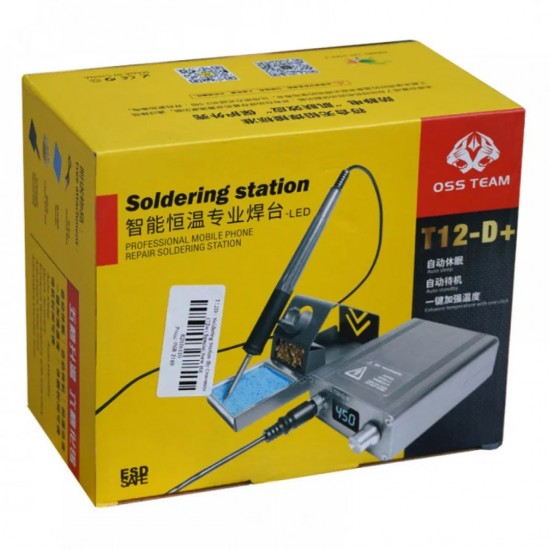 OSS Team T12D+ 72W Soldering Station with Special New Iron Bit Precision Soldering Tool for Professionals